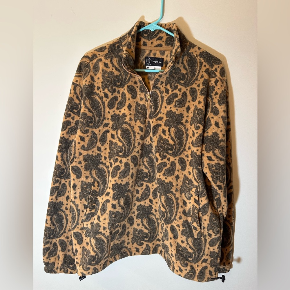 Original use paisley pullover quarter zip mens M